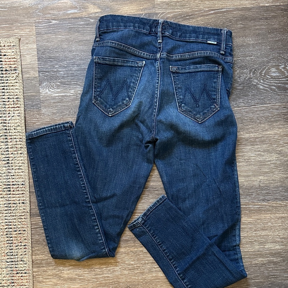 MOTHER Dark Blue Skinny Jeans